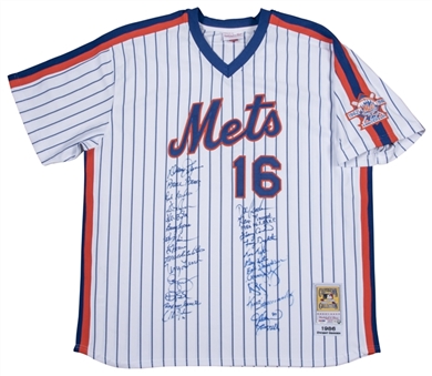 1986 World Champion New York Mets Team Signed Jersey With 26 Signatures Including Carter, Knight & Gooden (PSA/DNA)